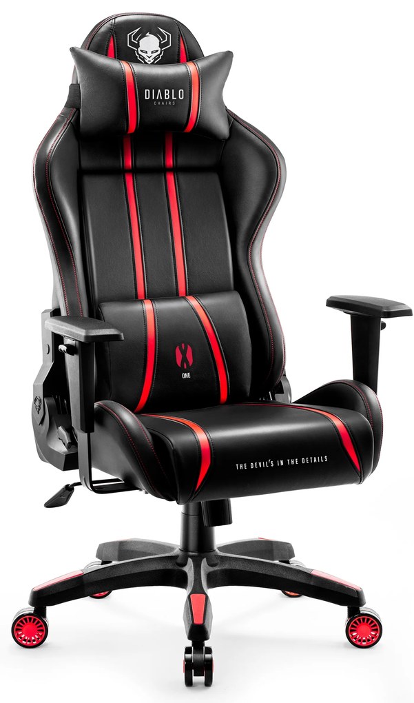 Fotel gamingowy Diablo X-One 2.0 King Size, czarno-czerwony
