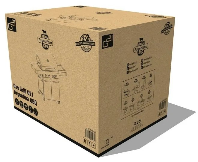 Grill gazowy G21 Argentina BBQ Premium line, 5 palników + gratis reduktor ciśnienia