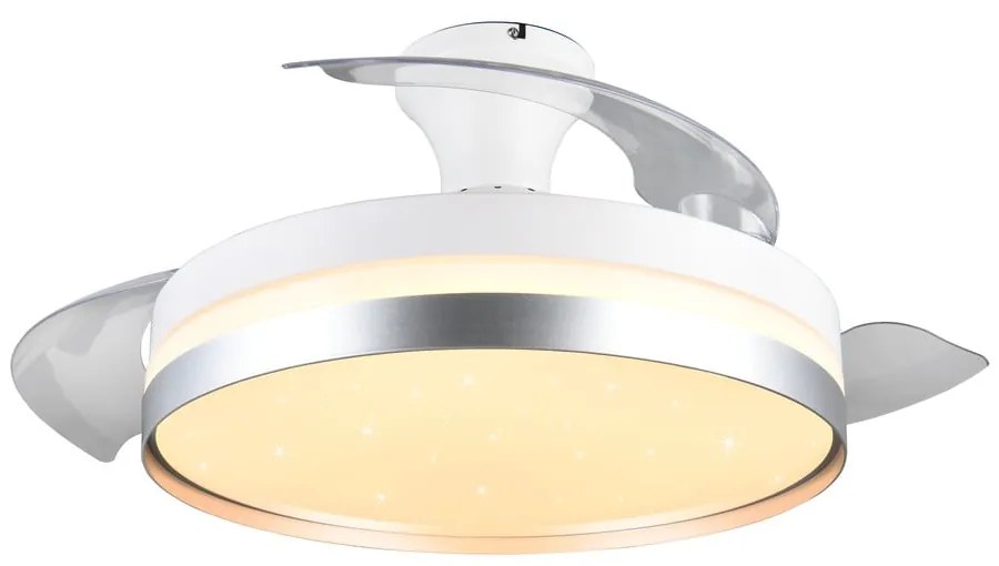 Biała/w kolorze srebra lampa sufitowa LED Lindberg – Trio