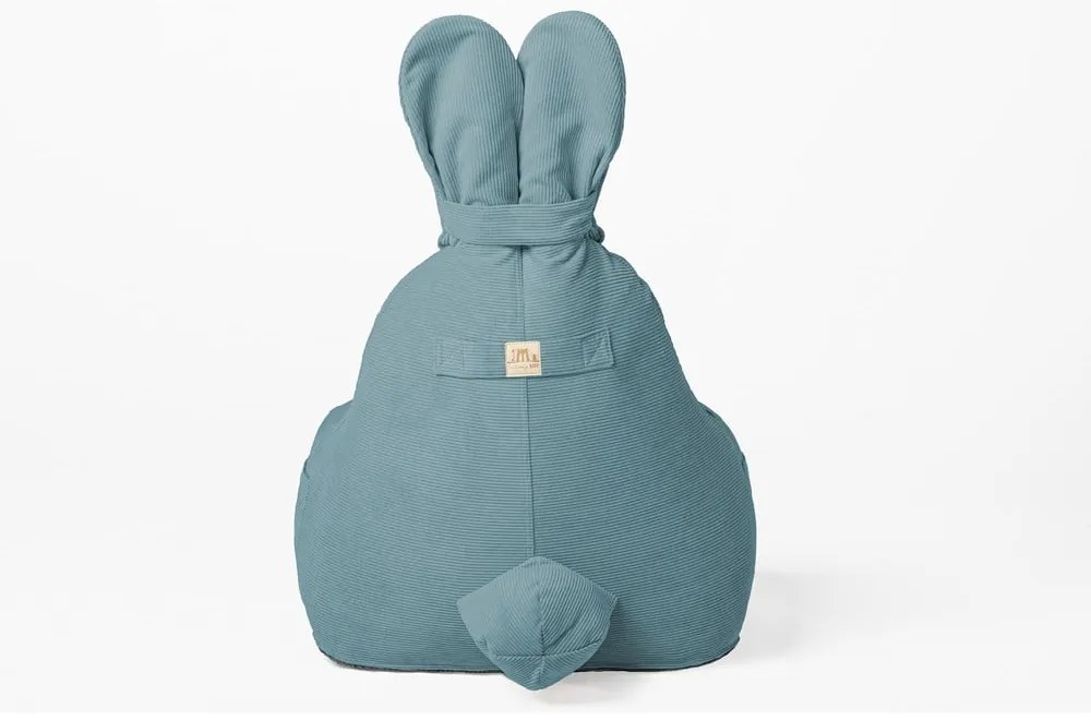 Niebieski dziecięcy worek do siedzenia Funny Bunny – The Brooklyn Kids