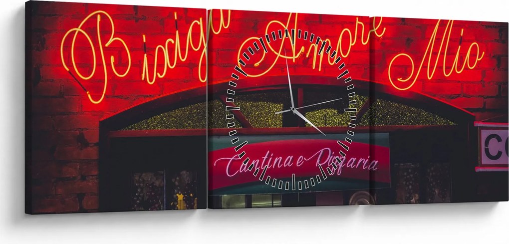 Obraz - Amore Mio (z zegarem) (90x30 cm)