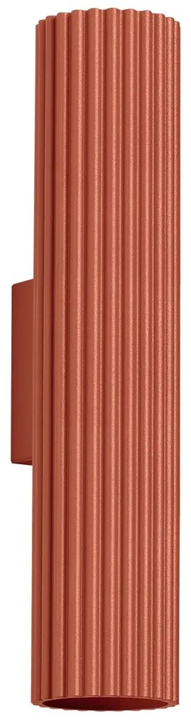 Kinkiet KARBON 30 ochra czerwona ryflowany SOLLUX  LIGHTING
