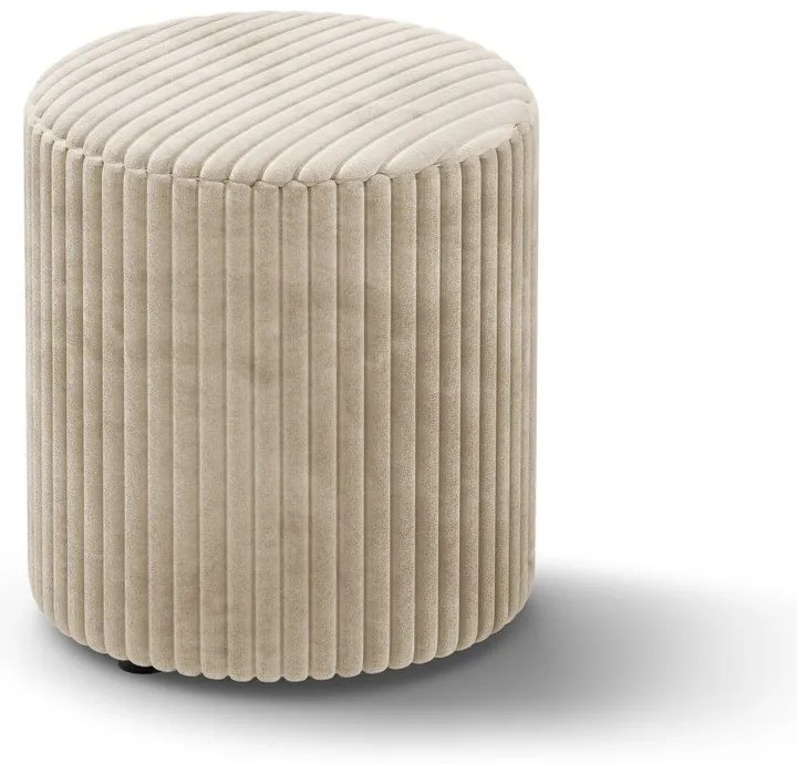 Beżowy sztruksowy puf Dia – Micadoni