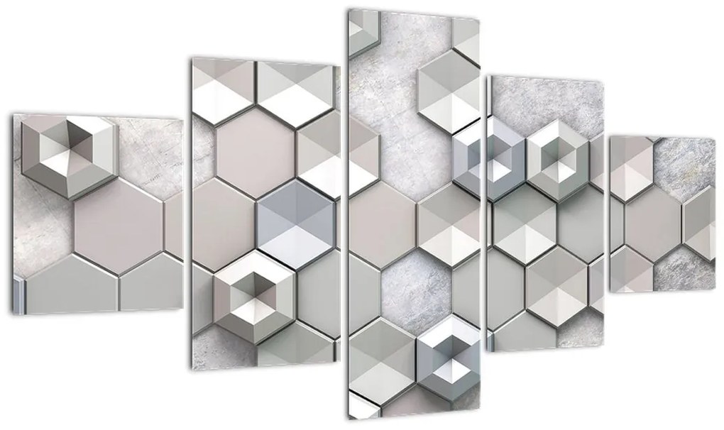 Obraz abstrakcji 3D (125x70 cm)