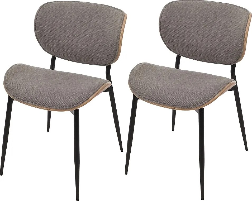 Krzesło do jadalni MCW-O45 (zestaw 2 sztuk),  naturalny, jasnoszary