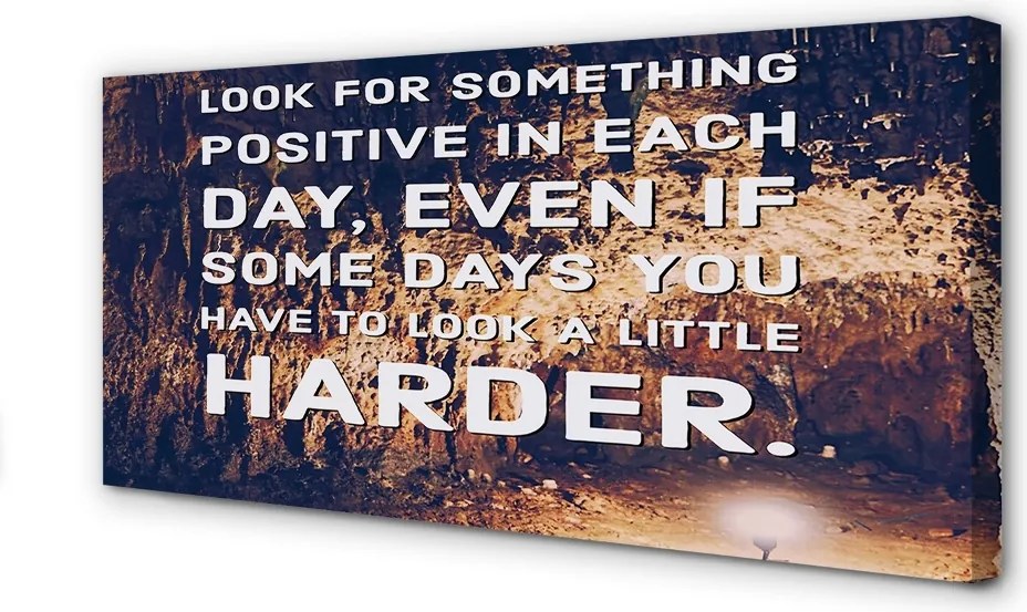 Duży obraz na płótnie Napis w Tajemniczej Jaskini