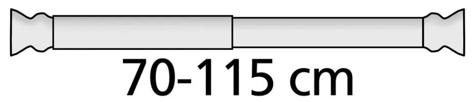 Biały drążek teleskopowy na zasłonę prysznicową Wenko Shower Curtain Rod