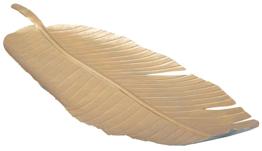 Dekoracja w złotym kolorze Mauro Ferretti Leaf, 55,5x18 cm