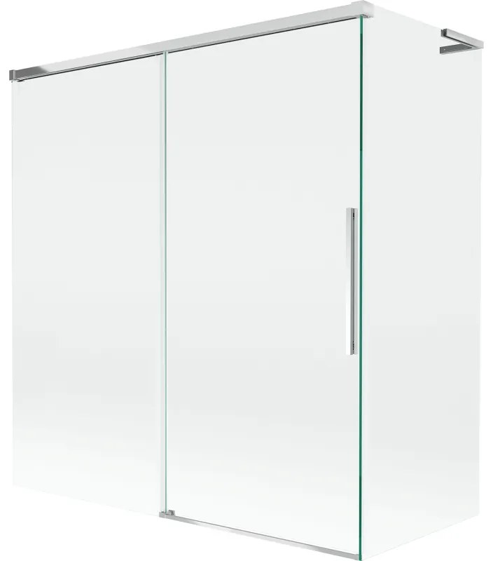 Mexen Rox L parawan nawannowy 2-skrzydłowy rozsuwany 150 + 70 x 150 cm, transparent, chrom - 8C9L-150-070-01-00