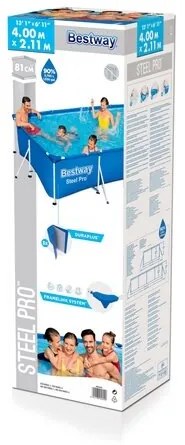 Basen naziemny Bestway Steel Pro, 401 x 211 x 81cm