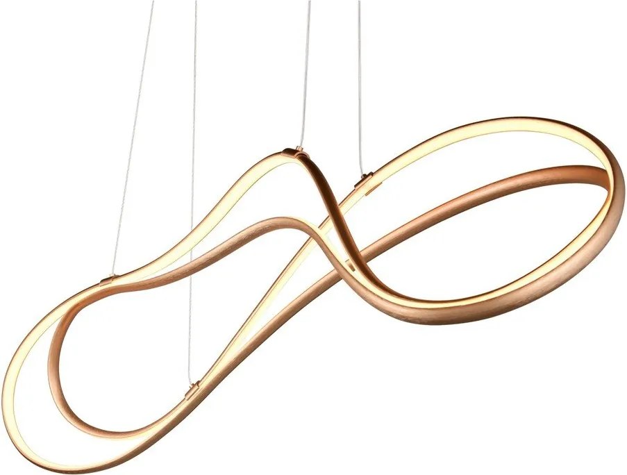 Lampa wisząca LED w kolorze złota z metalowym kloszem Nala – Trio Select