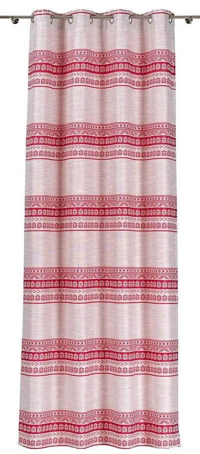 Czerwono-beżowa zasłona 140x255 cm Doina – Mendola Fabrics