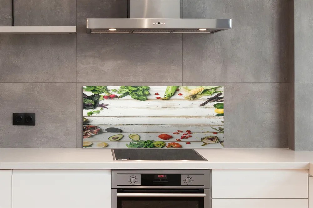 Szklany Panel Kompozycja z Awokado i Szpinaku