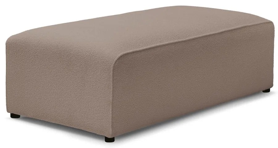 Brązowy podnóżek modułowy z materiału bouclé Megeve – Bobochic Paris