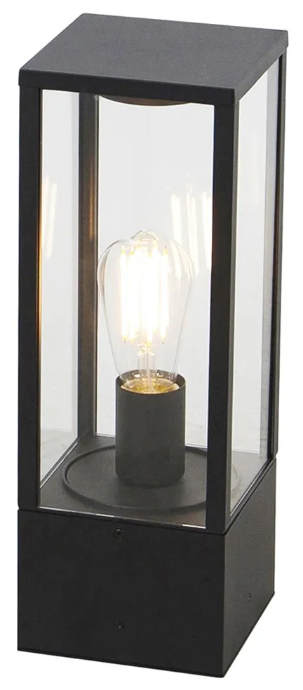 Zewnetrzna Industrialna lampa stojąca czarna 40 cm IP44 - CharloisDesignerski Oswietlenie zewnetrzne
