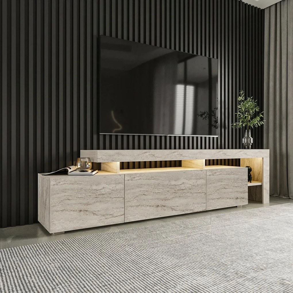 Stolik pod telewizor Beliz Travertine