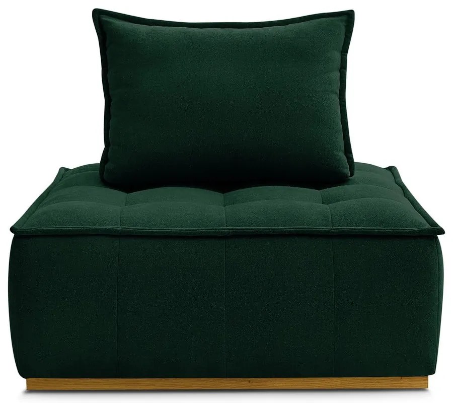 Ciemnozielony fotel z materiału bouclé Elisa – Bobochic Paris
