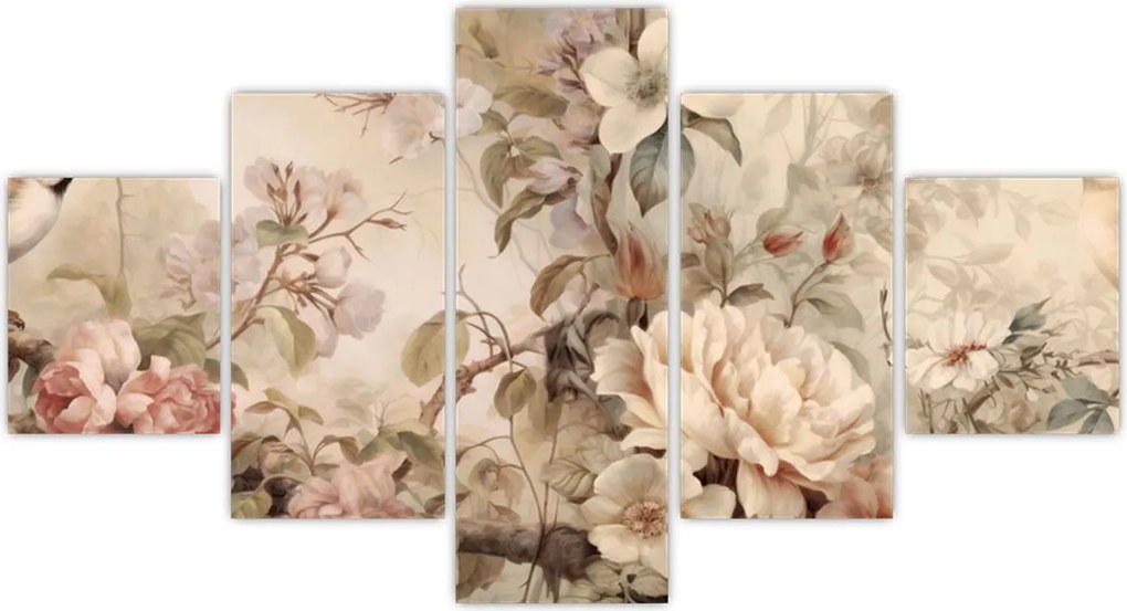 Obraz - Obraz ptaka w stylu vintage (125x70 cm)