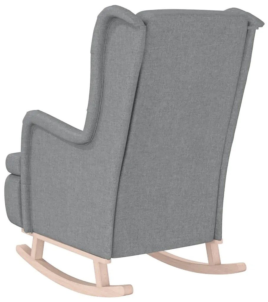 Jasnoszary pikowany fotel bujany F7-W30