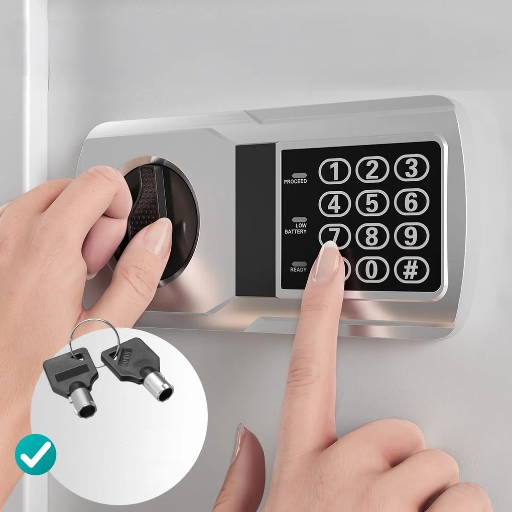 Elektroniczny sejf meblowy SECURITY, 35 x 40 x 40cm Deuba