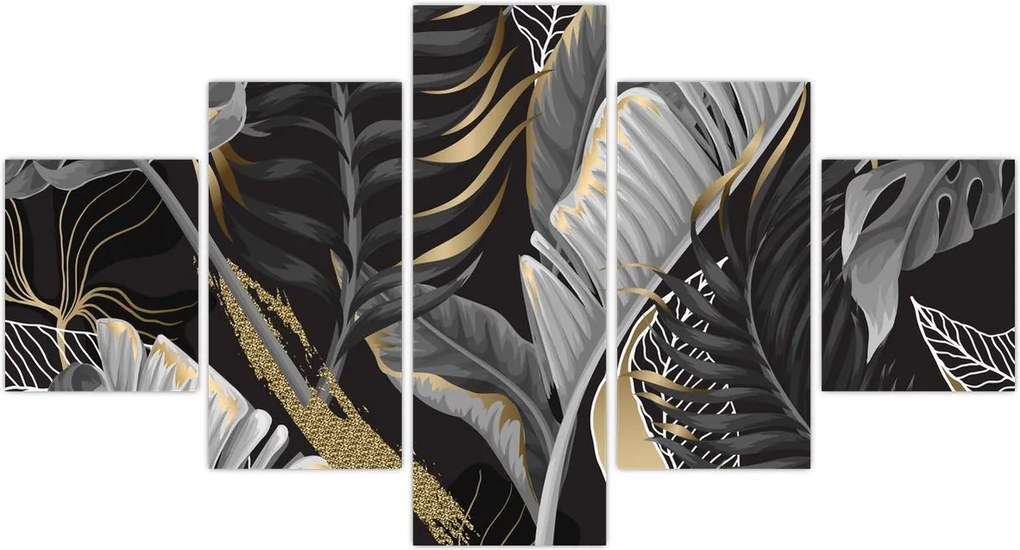 Obraz - Złota dżungla (125x70 cm)