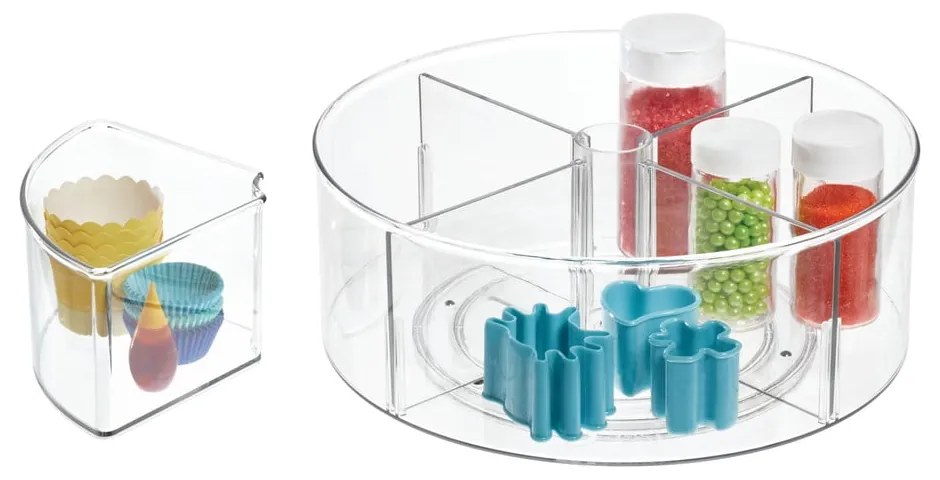 Okrągły przezroczysty pojemnik iDesign The Home Edit, Ø 29 cm