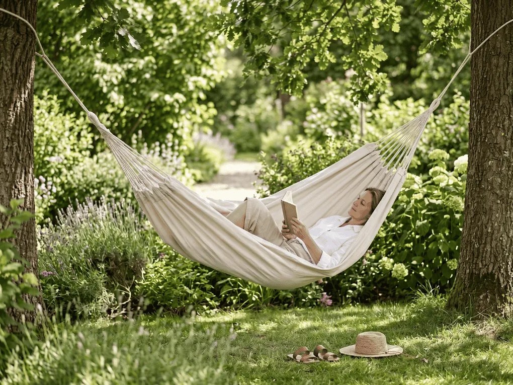 Hamak ZENVIO 200x80 cm, biały + torba gratis