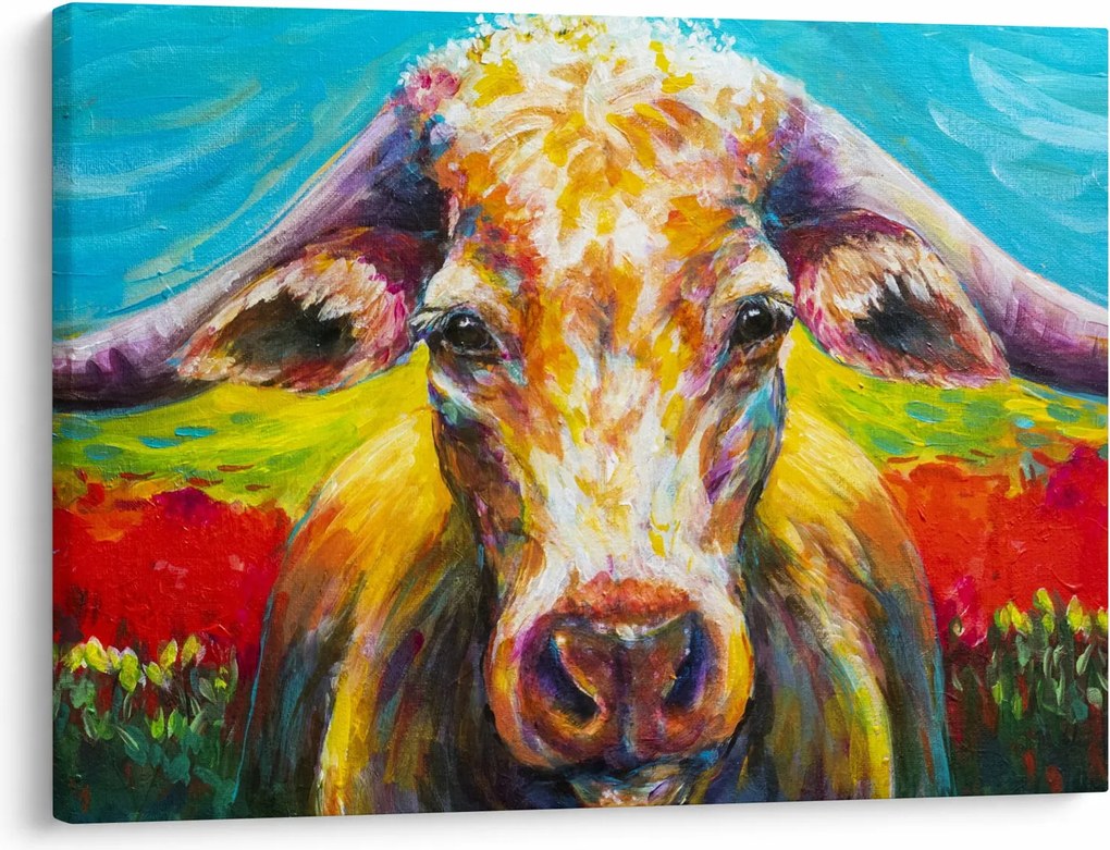 Obraz - Malowana krowa (70x50 cm)