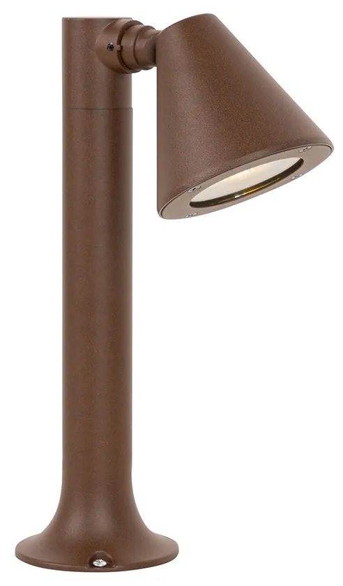 Nowoczesny słup ogrodowy brązowo-rdzawy 30 cm IP44 regulowany - Ciara