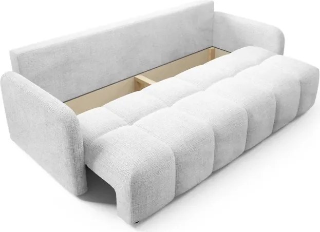 Sofa ZEN Rozkładana Dwuosobowa Szara Szenil Japandi