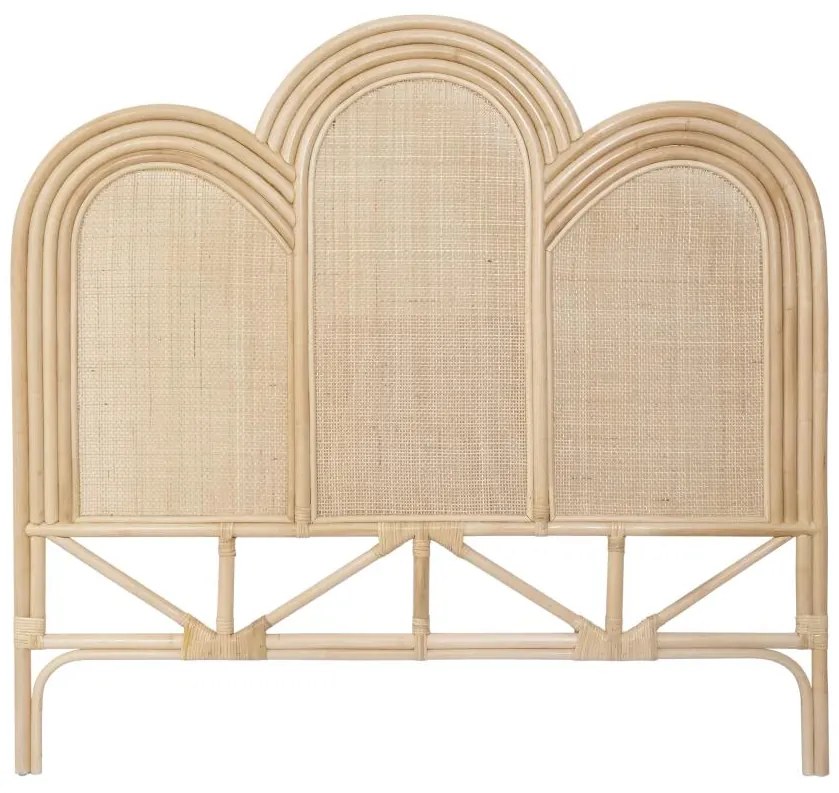 Zagłówek do łóżka 140 cm - Rattan - Naturalny - JAKOBIA