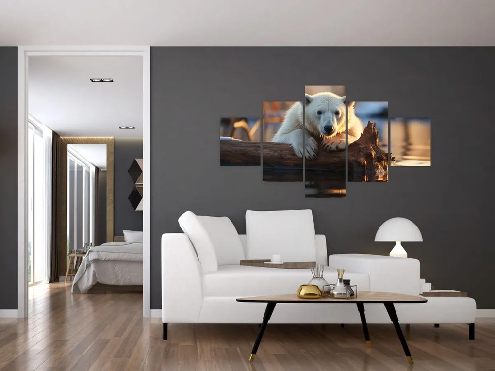 Obraz - Niedźwiedź polarny (125x70 cm)