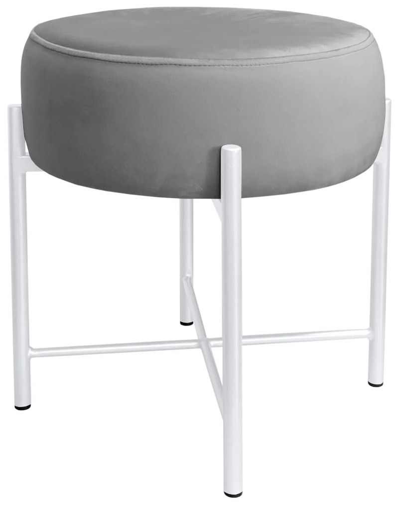 Taboret Pola noga metalowa biała MG17