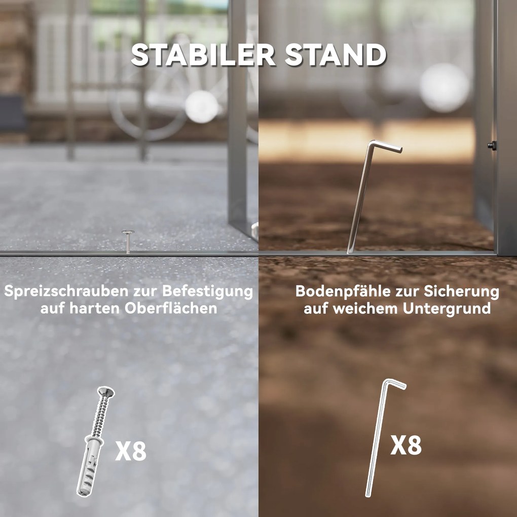 Outsunny Pawilon Ogrodowy 3 x 3 m, Dach Dwupoziomowy, Ochrona UV30+, Odporny na UV, Ochrona Przeciwsłoneczna, Metalowa Rama, Kremowy