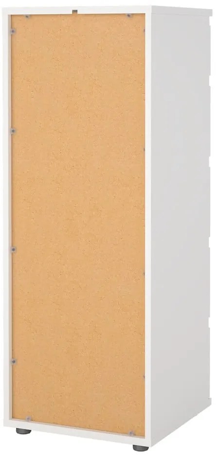 Biała wysoka komoda 40x107 cm Nova – Tvilum