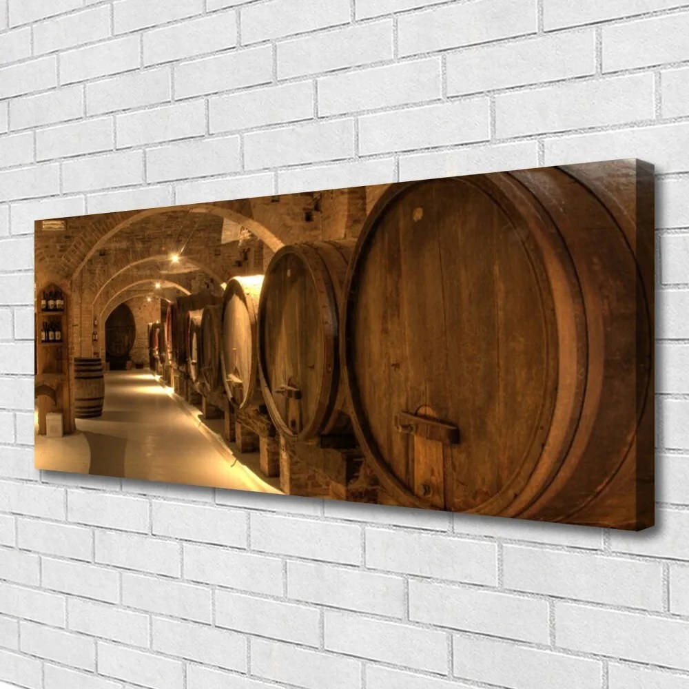 Obraz na płótnie Drewniane Beczki w Starym Stylu