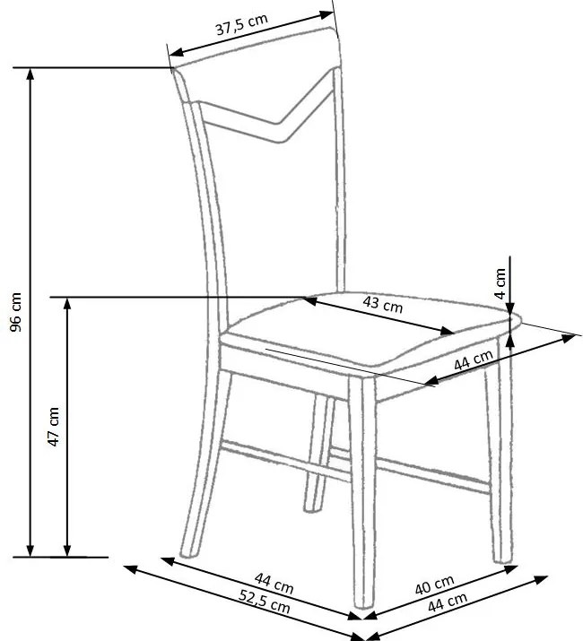 Drewniane krzesło Citrone biały