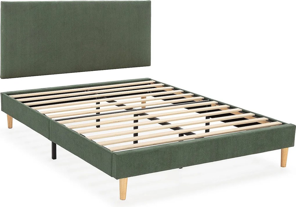 Kolumna Sommier + zagłówek Bari 160x200 cm kolor Zielony