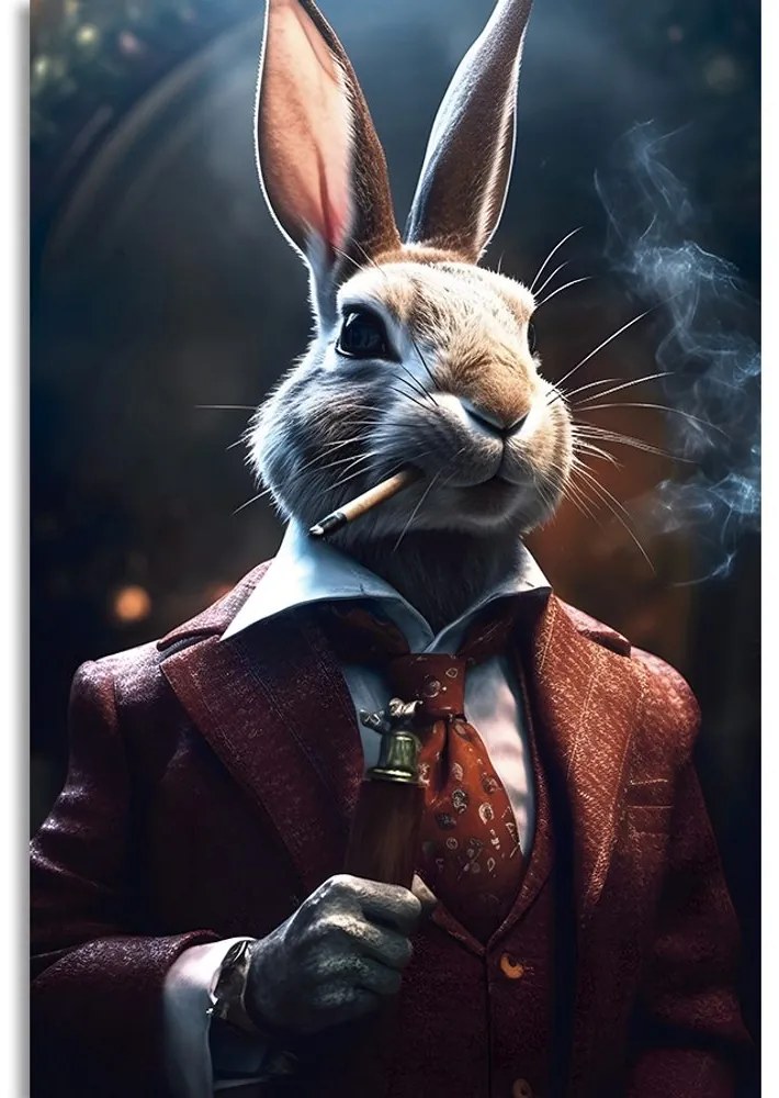 Obrazy zwierzęcy gangster zając
