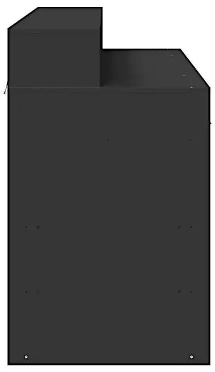 Czarne biurko podświetlane 120 cm - Duna