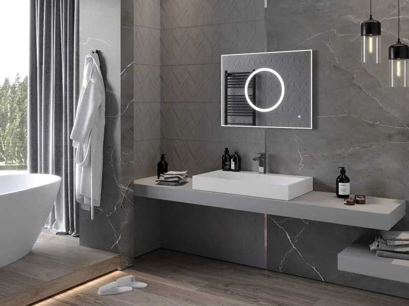 Mexen Koga lustro łazienkowe podświetlane 80 x 60 cm, LED 6000K, antypara - 9821-080-060-611-00
