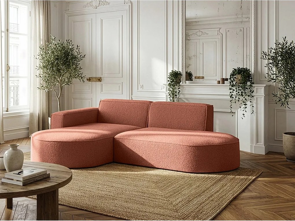 Narożnik Parma Studio, do salonu, tkanina Quelle, lewy, koralowy (54)