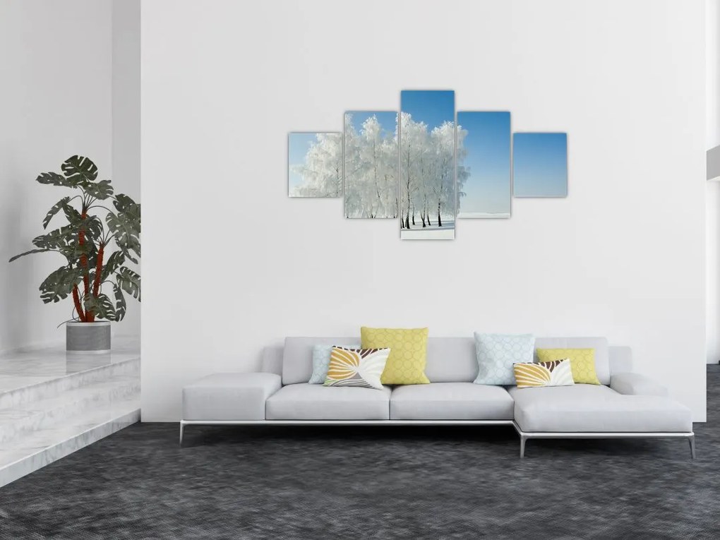 Obraz zaśnieżonego krajobrazu (125x70 cm)