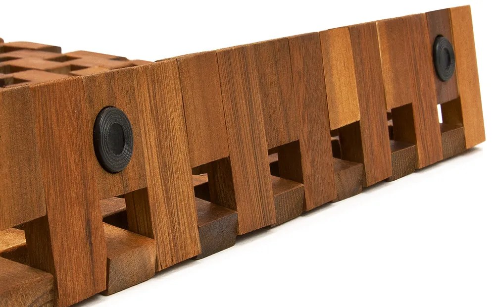 Mata łazienkowa CUBE, drewno akacjowe 80x50x1cm, brązowa Casaria