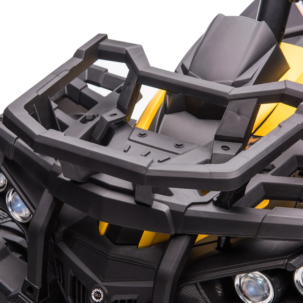 Homcom Mini Elektryczny Quad Pojazd dziecięcy ATV Motocykl dziecięcy z MP3 USB LED Żółty