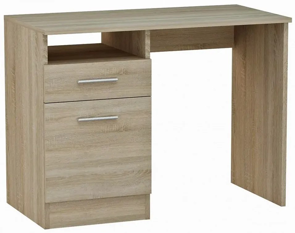 Skandynawskie biurko z szufladą dąb sonoma 100 cm - Alfinete