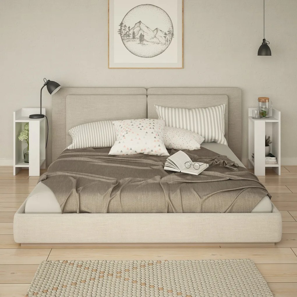 Stolik nocny Elos White, 2 szt.