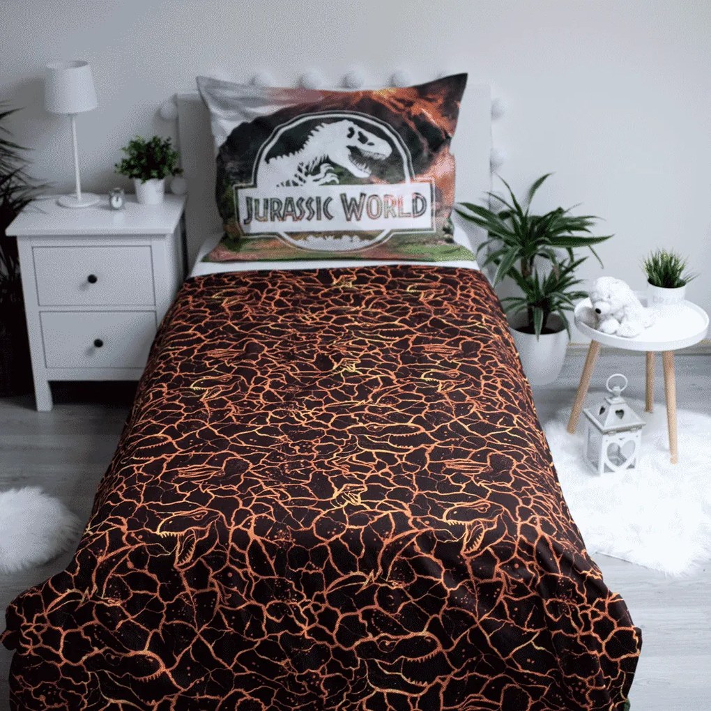 PrzytulneMieszkanie.pl PrzytulneMieszkanie.pl Pościel dziecięca bawełniana JURASSIC WORLD kolorowa Rozmiar pościeli: 70 x 90 cm | 140 x 200 cm