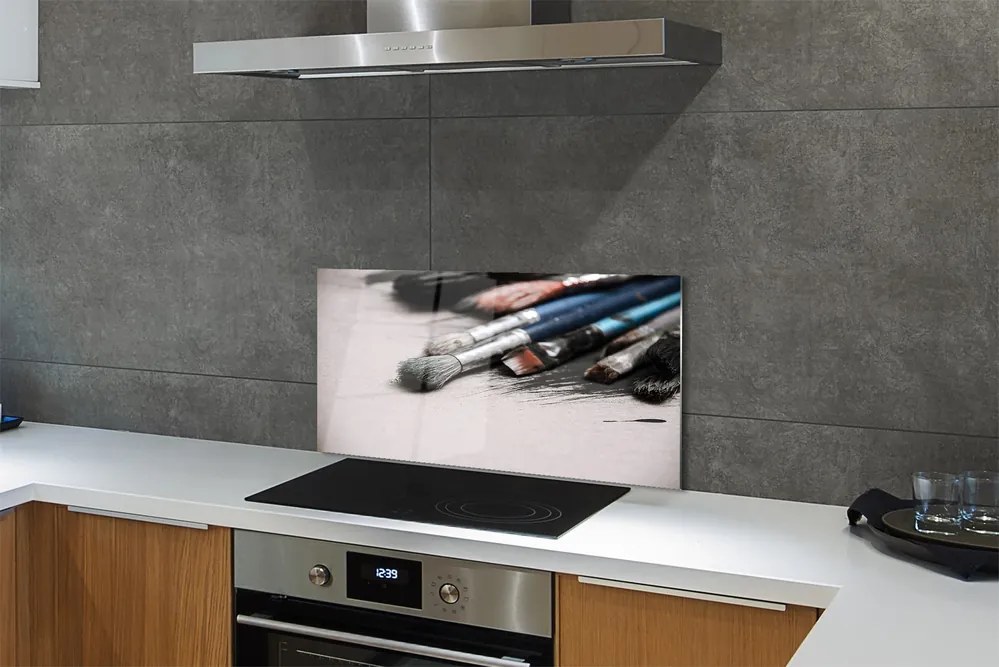 Szklany Panel Pędzle Malarskie