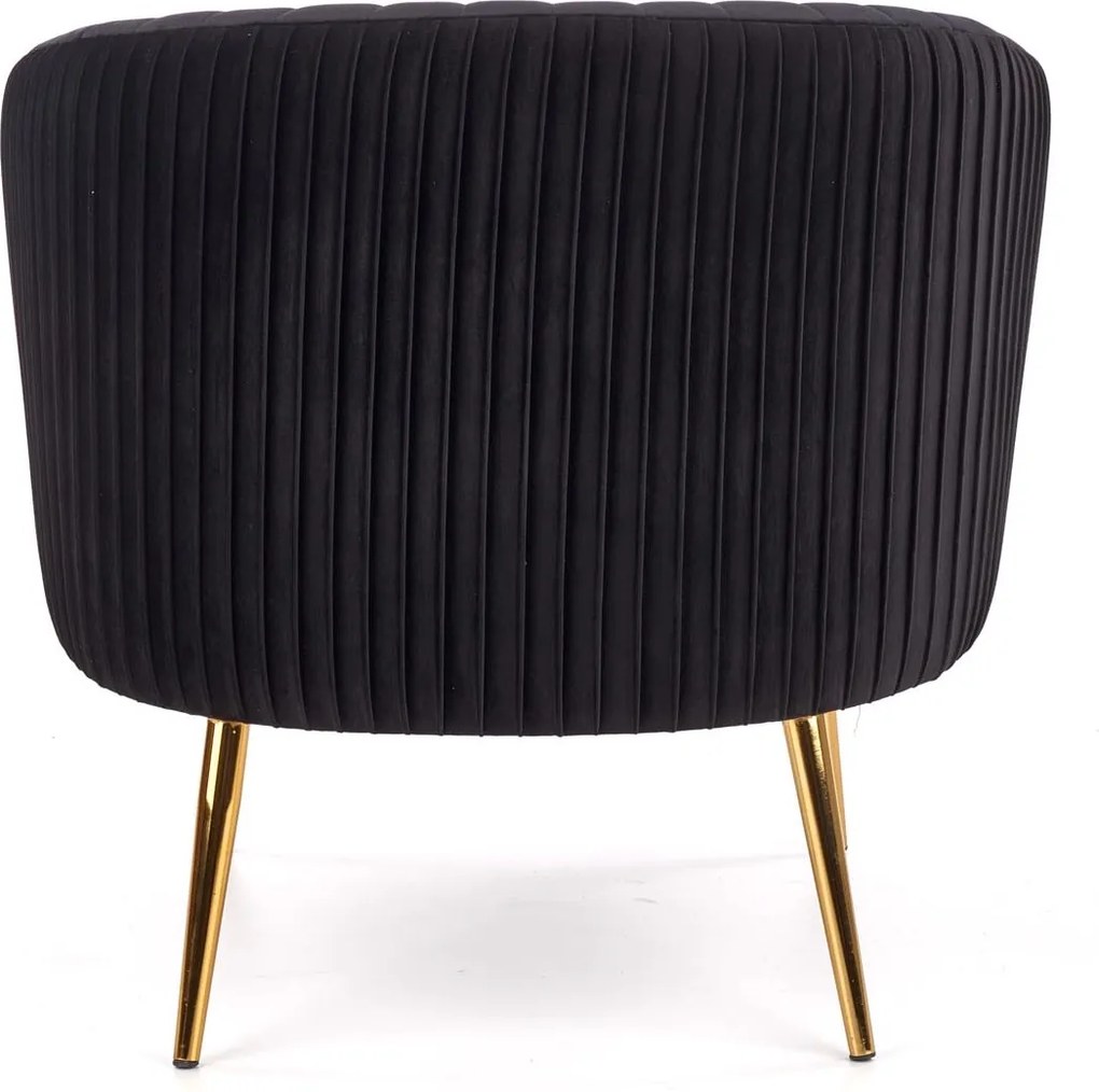 Tapicerowany fotel w stylu glamour Crown